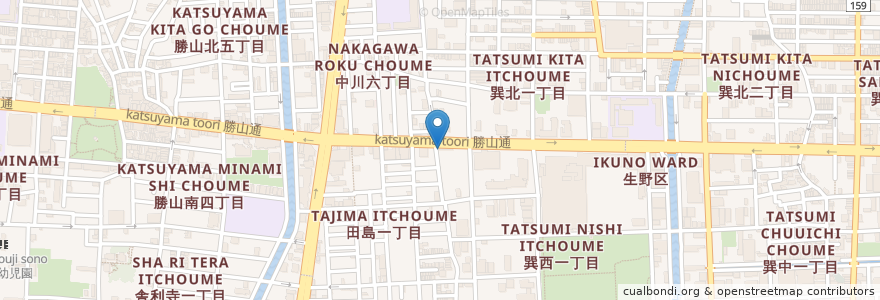 Mapa de ubicacion de なの花薬局 en Japan, Osaka Prefecture, Osaka, Ikuno Ward.