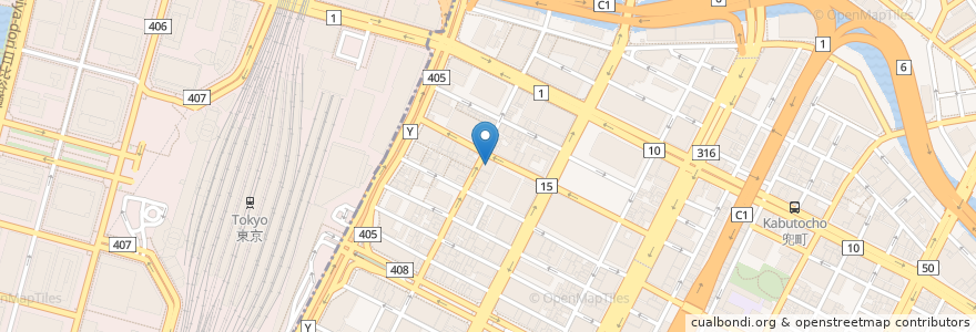 Mapa de ubicacion de 群馬銀行 en 日本, 东京都/東京都, 中央区.