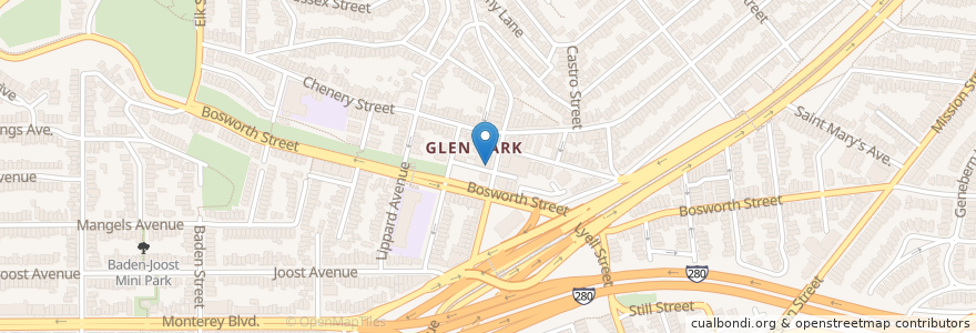 Mapa de ubicacion de Gialina en Соединённые Штаты Америки, Калифорния, Сан-Франциско, San Francisco.