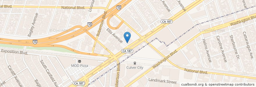 Mapa de ubicacion de Almaza restaurant and hookah en الولايات المتّحدة الأمريكيّة, كاليفورنيا, مقاطعة لوس أنجلس, لوس أنجلس.