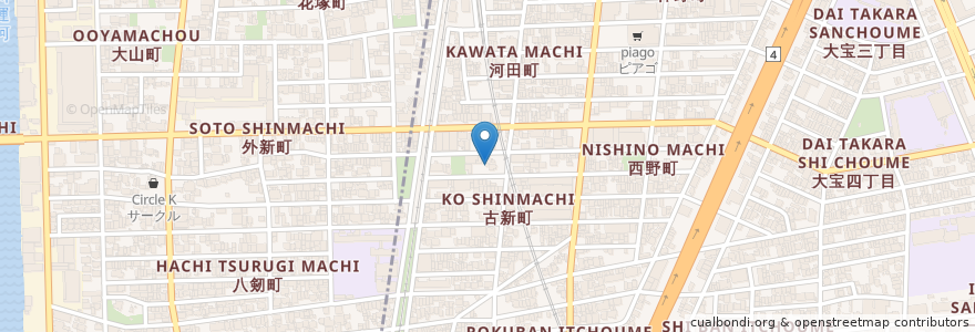 Mapa de ubicacion de 古新神社 en Japón, Prefectura De Aichi, Nagoya, 熱田区.