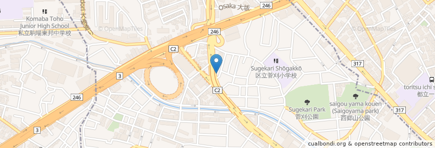 Mapa de ubicacion de 和利道 en 日本, 東京都, 目黒区.