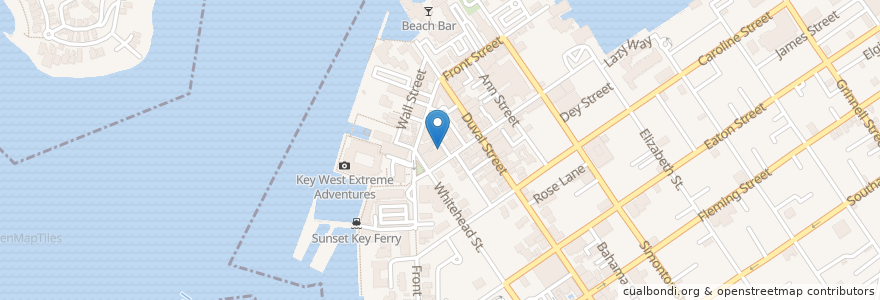 Mapa de ubicacion de Turquoise Restaurant en United States, Florida, Monroe County.