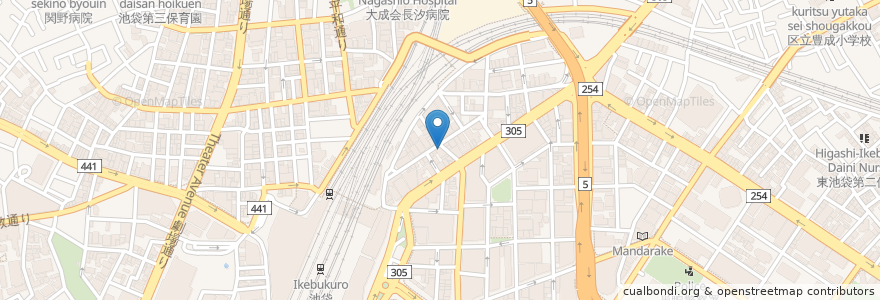 Mapa de ubicacion de 節骨麺 たいぞう en Japan, 東京都, 豊島区.