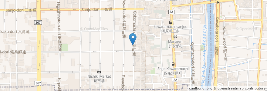 Mapa de ubicacion de Cat Cafe en Japão, 京都府, Quioto, 中京区.