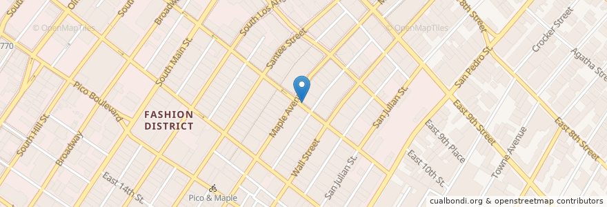 Mapa de ubicacion de 11th & Maple en United States, California, Los Angeles County, Los Angeles.