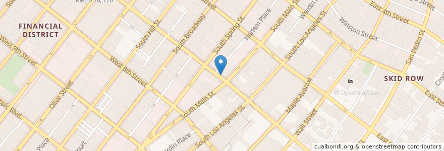 Mapa de ubicacion de 7th & Main en United States, California, Los Angeles County, Los Angeles.
