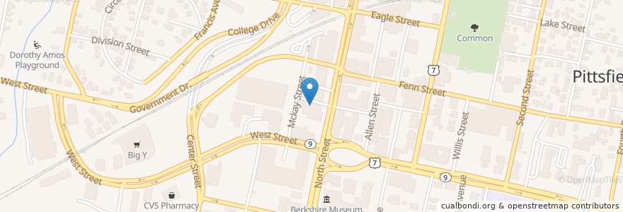 Mapa de ubicacion de The Marketplace Cafe en 美利坚合众国/美利堅合眾國, 马萨诸塞州 / 麻薩諸塞州 / 麻省, Berkshire County, Pittsfield.