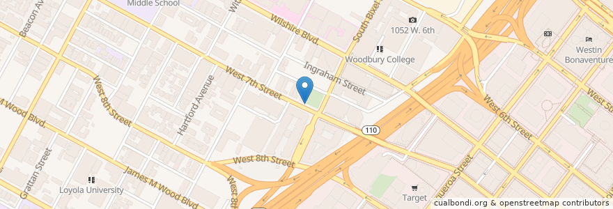 Mapa de ubicacion de 7th & Bixel en 美利坚合众国/美利堅合眾國, 加利福尼亚州/加利福尼亞州, 洛杉矶县, 洛杉矶.