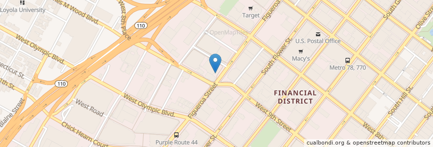 Mapa de ubicacion de Figueroa & 9th en ایالات متحده آمریکا, کالیفرنیا, Los Angeles County, لوس آنجلس.