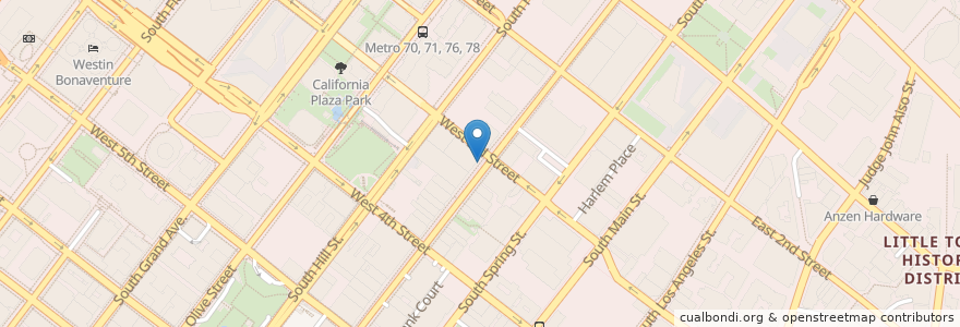 Mapa de ubicacion de Broadway & 3rd en Соединённые Штаты Америки, Калифорния, Los Angeles County, Лос-Анджелес.