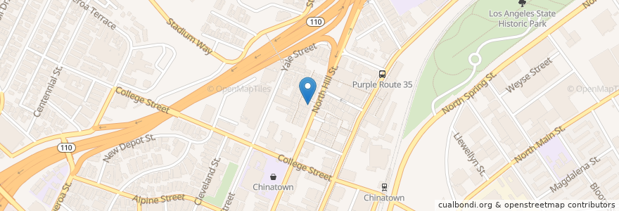 Mapa de ubicacion de Foo Chow en Vereinigte Staaten Von Amerika, Kalifornien, Los Angeles County, Los Angeles.