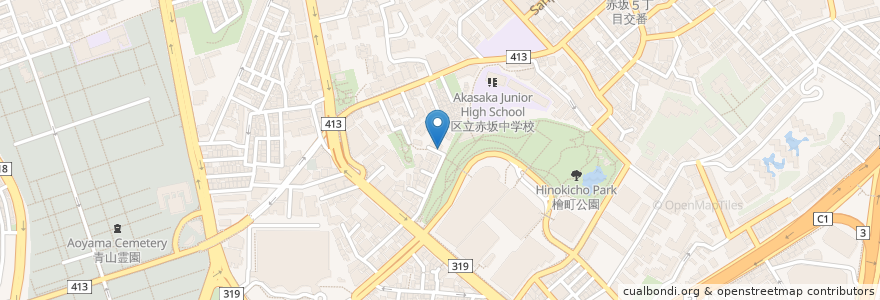 Mapa de ubicacion de 512cafe&grill en Japon, Tokyo, 港区.