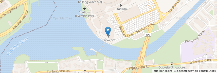 Mapa de ubicacion de Brewerkz en Singapur, Southeast.
