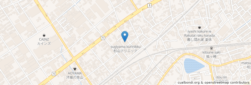 Mapa de ubicacion de 杉山クリニック en اليابان, شيزوكا, 静岡市, 清水区.