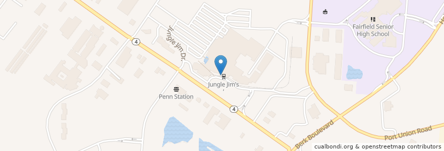 Mapa de ubicacion de Jersey Mike’s Subs en Vereinigte Staaten Von Amerika, Ohio, Butler County, Fairfield.
