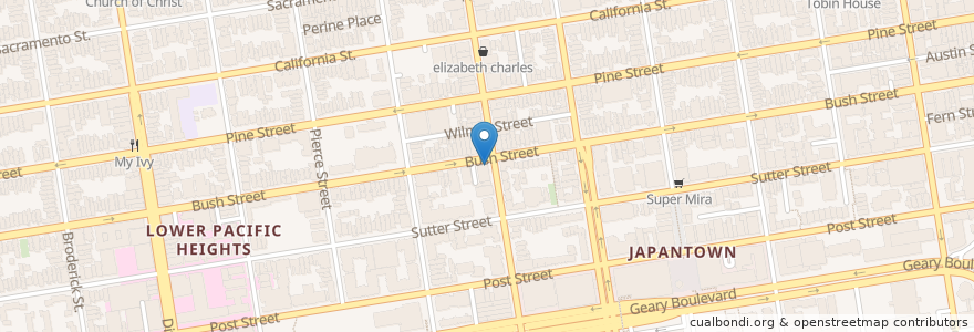 Mapa de ubicacion de Walgreens en 미국, 캘리포니아주, 샌프란시스코, 샌프란시스코.