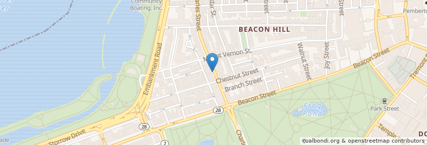 Mapa de ubicacion de The Paramount en United States, Massachusetts, Suffolk County, Boston.