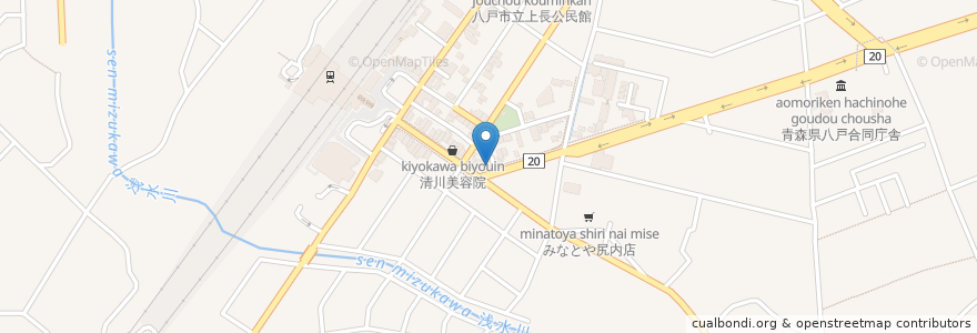 Mapa de ubicacion de ふくふく en Japonya, 青森県, 八戸市.
