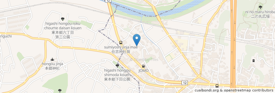 Mapa de ubicacion de 住吉神社 en 日本, 神奈川縣, 横滨市, 港北区.