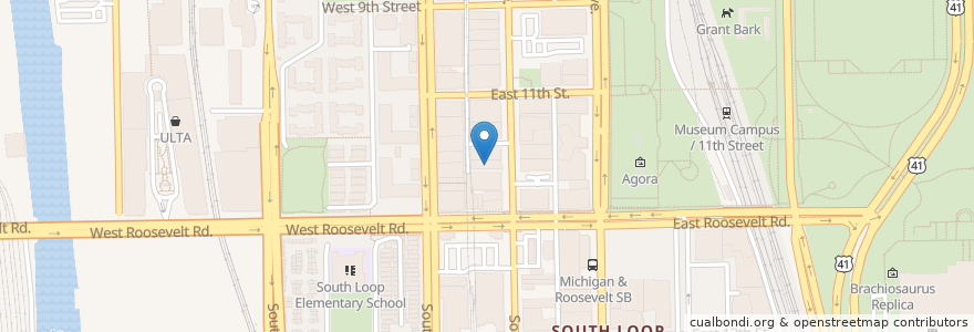 Mapa de ubicacion de Belly Up Smokehouse & Saloon en アメリカ合衆国, イリノイ州, シカゴ.