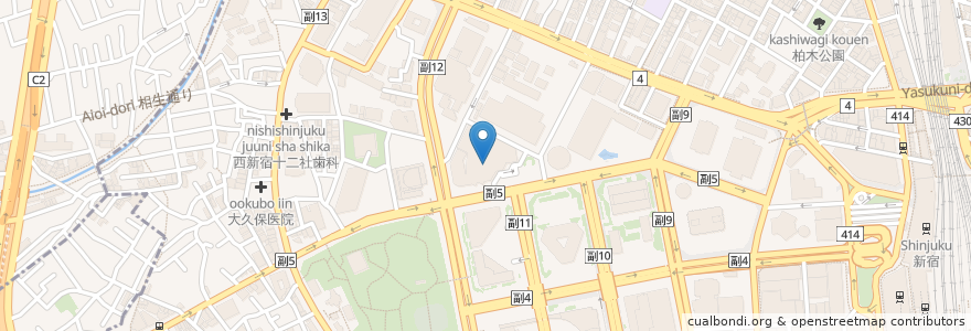 Mapa de ubicacion de Junisoh en 日本, 东京都/東京都, 新宿区/新宿區.