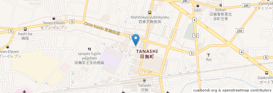 Mapa de ubicacion de 墨花居 en Japon, Tokyo, 西東京市.
