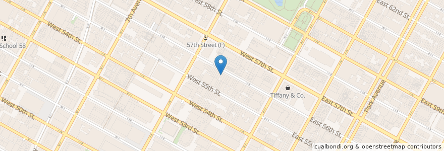 Mapa de ubicacion de Sbarro en ایالات متحده آمریکا, New York, نیویورک, New York County, Manhattan, Manhattan Community Board 5.