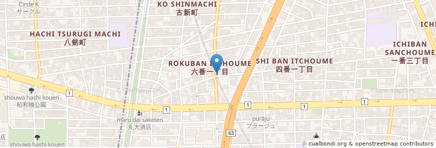 Mapa de ubicacion de 観音堂 en 日本, 爱知县, 名古屋市, 熱田区.