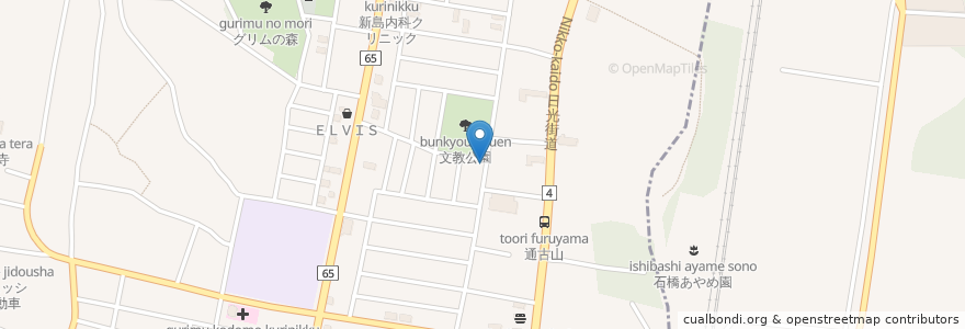 Mapa de ubicacion de Cherish・Cafe en Jepun, 栃木県, 下野市.