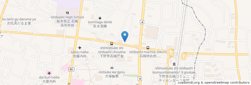 Mapa de ubicacion de レストラン熊ぼっこ en Japão, 栃木県, 下野市.