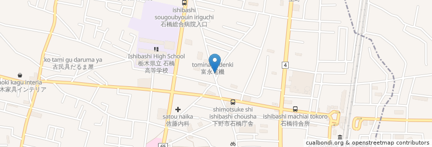 Mapa de ubicacion de うおはる en Jepun, 栃木県, 下野市.
