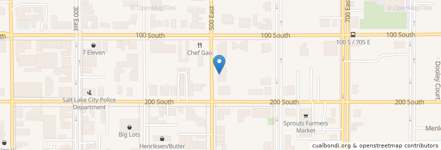 Mapa de ubicacion de Oasis Cafe en アメリカ合衆国, ユタ州, Salt Lake County, Salt Lake City.