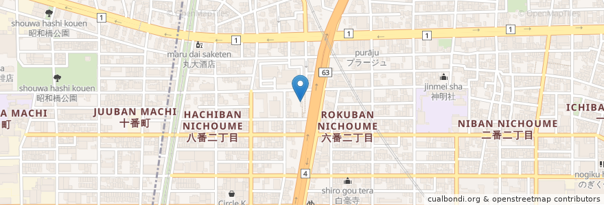 Mapa de ubicacion de 神明社 en Japón, Prefectura De Aichi, Nagoya, 熱田区.