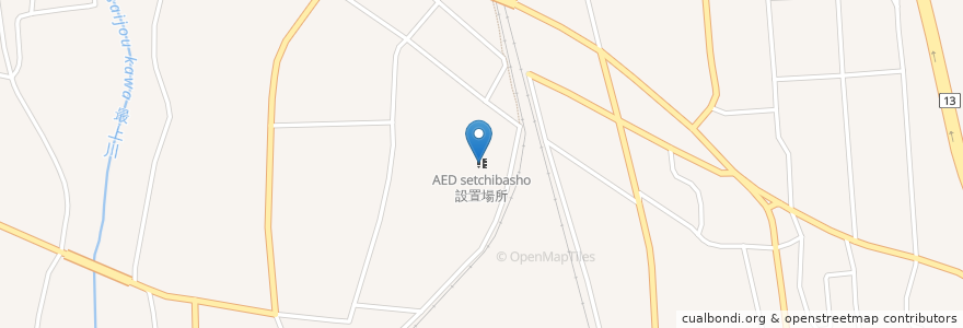 Mapa de ubicacion de AED設置場所 en 일본, 야마가타현, 米沢市.
