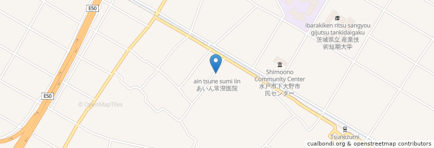 Mapa de ubicacion de あいん常澄医院 en Japão, 茨城県, 水戸市.