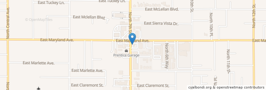 Mapa de ubicacion de Jack in the Box en ایالات متحده آمریکا, آریزونا, Maricopa County, Phoenix.