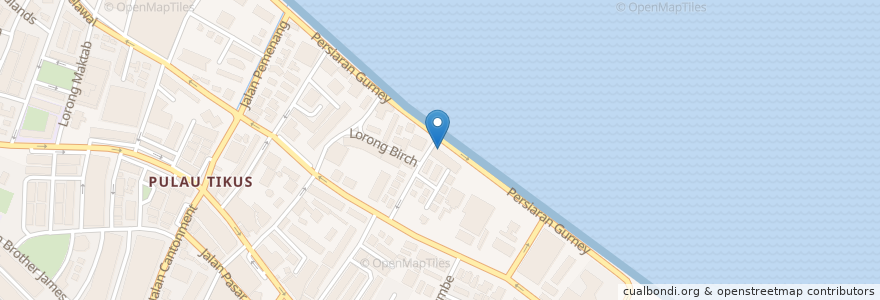 Mapa de ubicacion de Song River Cafe en Malezya, Penang, Timur Laut.