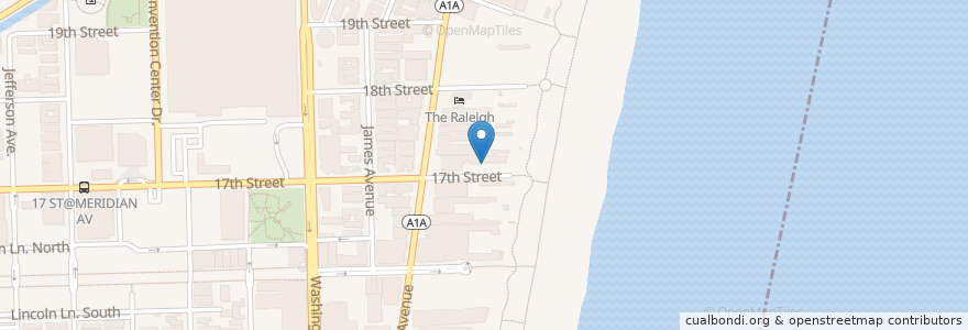 Mapa de ubicacion de The Bazaar by José André en 美利坚合众国/美利堅合眾國, 佛罗里达州/佛羅里達州, 迈阿密-戴德县/邁亞美戴德縣/邁阿密-戴德郡, 迈阿密海滩/邁阿密海灘.