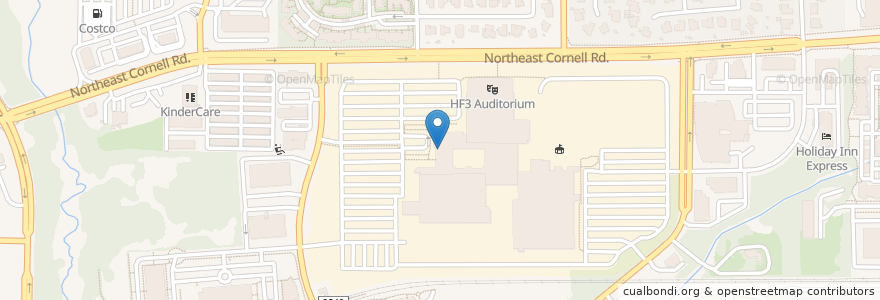 Mapa de ubicacion de HF3 Auditorium en アメリカ合衆国, オレゴン州, Washington County, Hillsboro.