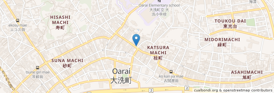 Mapa de ubicacion de 月の井 専用駐車場 en Japonya, 茨城県, 東茨城郡, 大洗町.