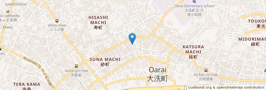 Mapa de ubicacion de サヤム en 日本, 茨城県, 東茨城郡, 大洗町.