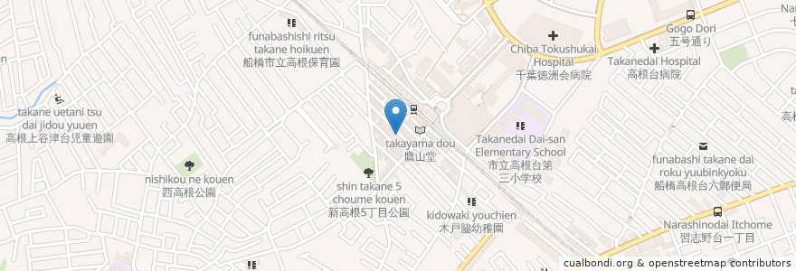 Mapa de ubicacion de ちあき en Japon, Préfecture De Chiba, 船橋市.