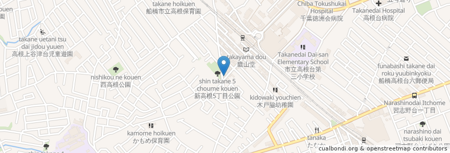 Mapa de ubicacion de みのり en Japan, 千葉県, 船橋市.