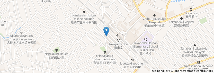 Mapa de ubicacion de スナック 遊美 en 일본, 지바현, 船橋市.