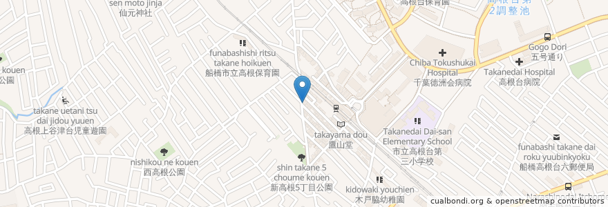Mapa de ubicacion de 松田薬品 en Japonya, 千葉県, 船橋市.