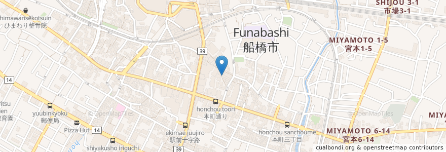 Mapa de ubicacion de GomaMura en Jepun, 千葉県, 船橋市.