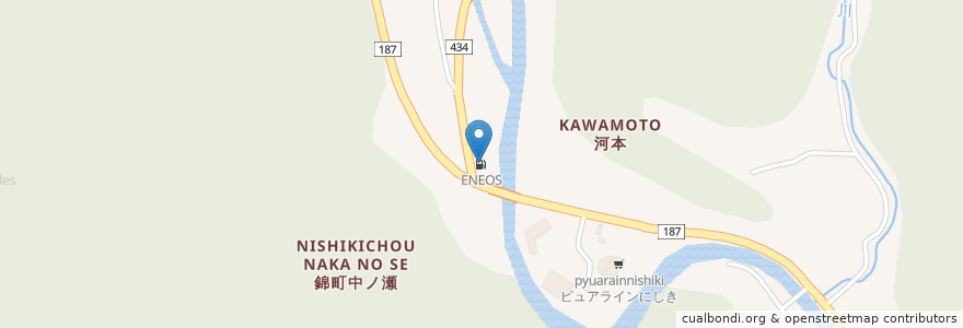 Mapa de ubicacion de ENEOS en 日本, 山口県, 岩国市.