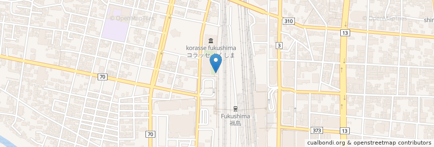 Mapa de ubicacion de JR駅レンタカー en Jepun, 福島県, 福島市.