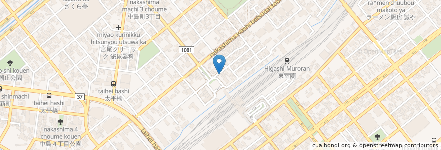 Mapa de ubicacion de PARUFAN2 en اليابان, محافظة هوكايدو, 胆振総合振興局, 室蘭市.